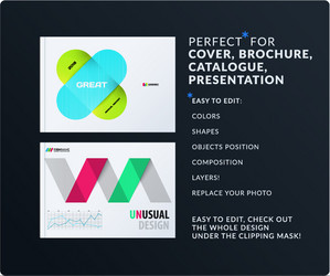 presentation abstract set of modern vector