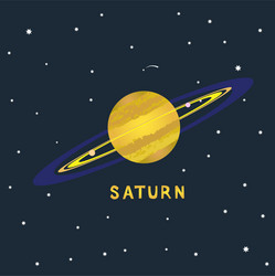 Saturn Planet Space View vector image