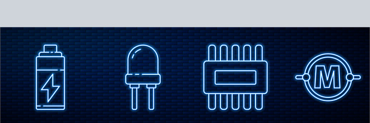 Set line processor with microcircuits cpu battery vector