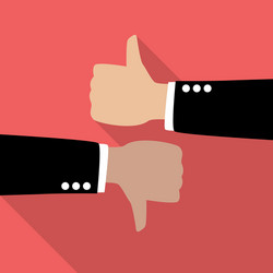 Good and bad thumbs up down icon Royalty Free Vector Image