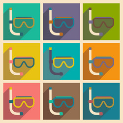 flat with shadow concept and mobile application vector image