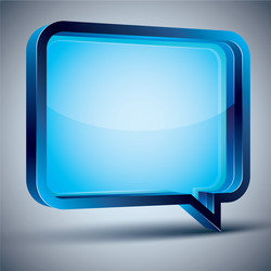 Speech bubble 3d modern style Royalty Free Vector Image