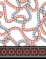 seamless pattern with rope anchor and steering vector image