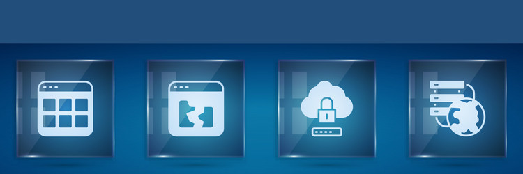 set browser files broken cloud computing lock vector image