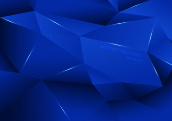 abstract tech blue polygonal hexagon pattern vector image