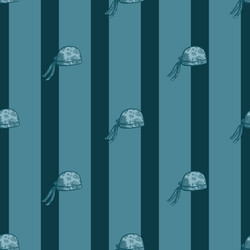 Bandana chef hat seamless pattern engraving Vector Image