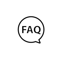 Faq help flat design icon query frequently vector