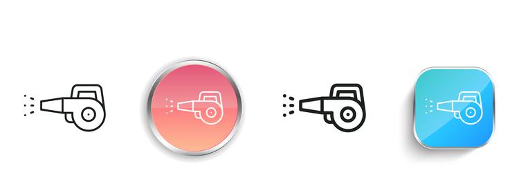 leaf blower icon thin linear regular and button vector image