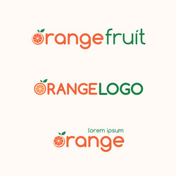 orange fruit logo and icon vector