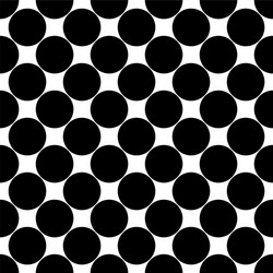 seamless black and white polkadot pattern vector