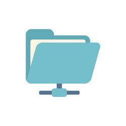 share folder icon flat button web vector image