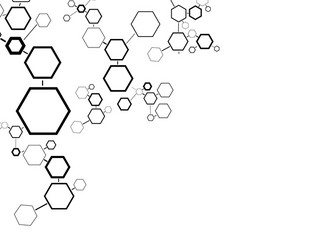 abstract hexagonal structures vector image