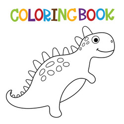 cute dino coloring book Vector Image