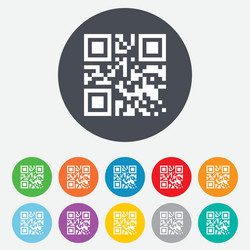 Qr code sign icon scan symbol Royalty Free Vector Image