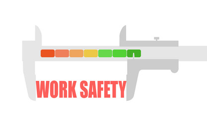 Work safety level scale the measuring device vector