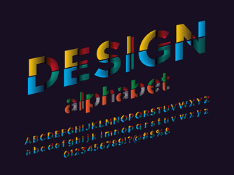 abstract font vector