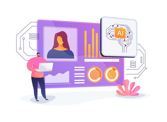 ai-optimized hr data analytics abstract concept vector image