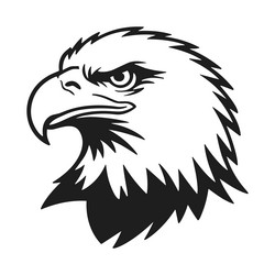 american bald eagle head silhouette patriotic Vector Image
