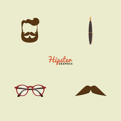 Abstract hipster objects vector