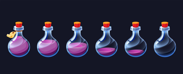 Empty Potion Bottle Sequence vector image
