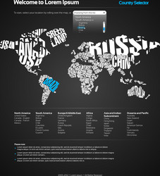 website design template with world map vector