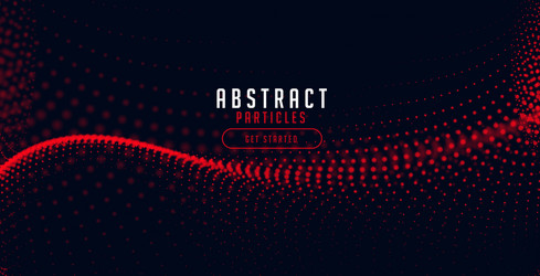 Red Particle Wave Technology Abstract vector image