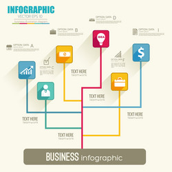 Web infographic flowchart template vector