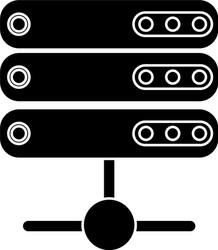 Data server technology system pictograph vector