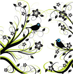Floral Swirl Background Vector Image