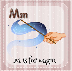 Flashcard letter m is for magic Royalty Free Vector Image