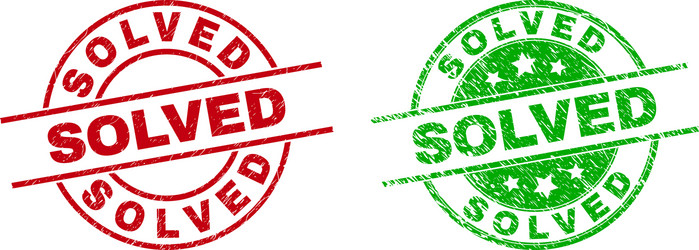 solved round badges using distress style vector