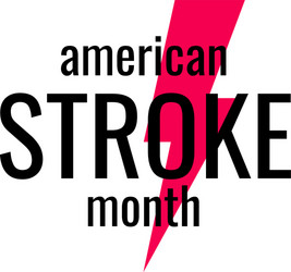 Stroke awareness month design in flat style vector