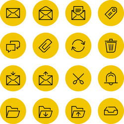 Thin line icons set for web and mobile vector