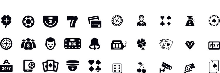 Gambling icons design vector