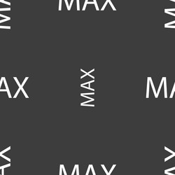 Maximum sign icon seamless pattern on a gray vector