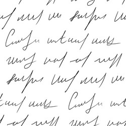 scribble handwritten script text seamless pattern vector image