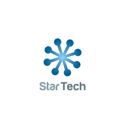 Abstract star technology logo Royalty Free Vector Image