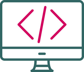 coding icon design vector image