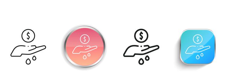 leak icon thin linear regular and button style vector image