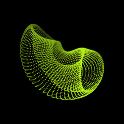 Object with dots abstract 3d connection grid vector