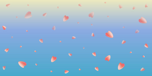 pink sakura petals flying in the air vector