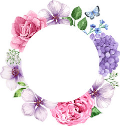 Watercolor Floral Background Vector Image