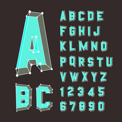 Alphabet set 3d design elements Royalty Free Vector Image