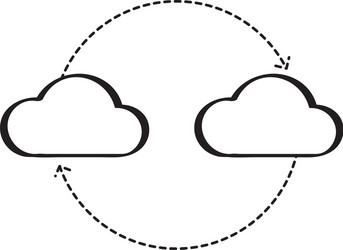 Cloud computing icon vector