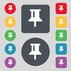 Map pointer gps location icon sign a set of 12 vector