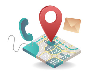 communication features in location based mapping vector image