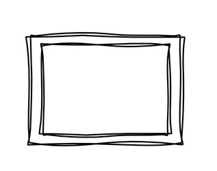 Abstract frame for picture as line drawing Vector Image