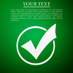 check list button icon mark in round sign vector image