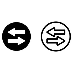exchange icon set in two styles isolated vector image
