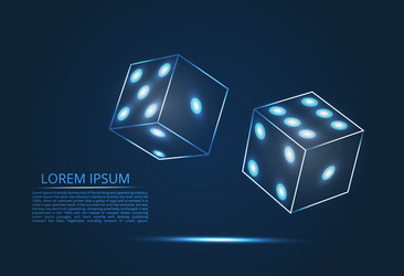 Abstract design dice in flight concept vector